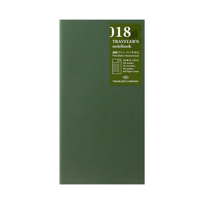018 - Weekly Planner Refill for Traveler’s Notebook