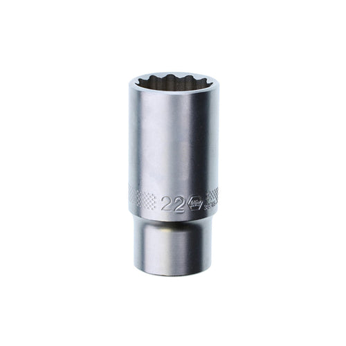 Wiha 33765 12 Point - 3/8" Drive Deep Socket 22.0mm