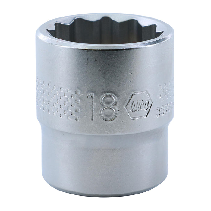 Wiha 33733 12 Point - 3/8 Inch Drive Socket - 18.0mm