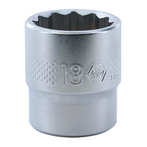 Wiha 33733 12 Point - 3/8 Inch Drive Socket - 18.0mm