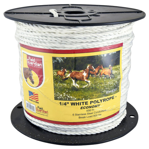 1/4" White Poly Rope, 656' - T8WC - 1
