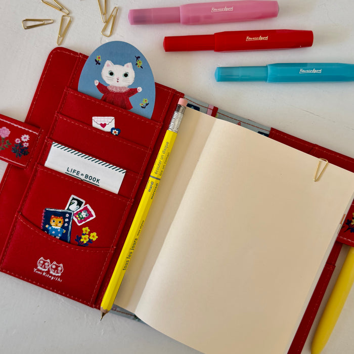 HOBONICHI | A6 Cover | Yumi Kitagishi: White Cat House