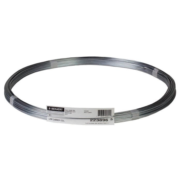 9 Gauge Class 3 Galvanized Smooth Wire Coil – 175 ft, 10 lb, DOT Approved for Fencing & Outdoor Use - BE223 - 1