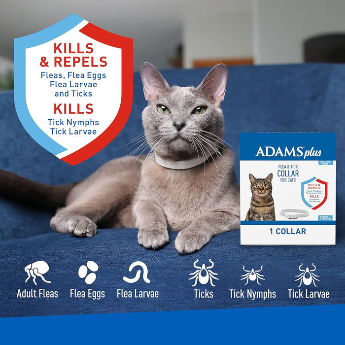 Adams Plus Cat Flea & Tick Collar - FAXC - 2