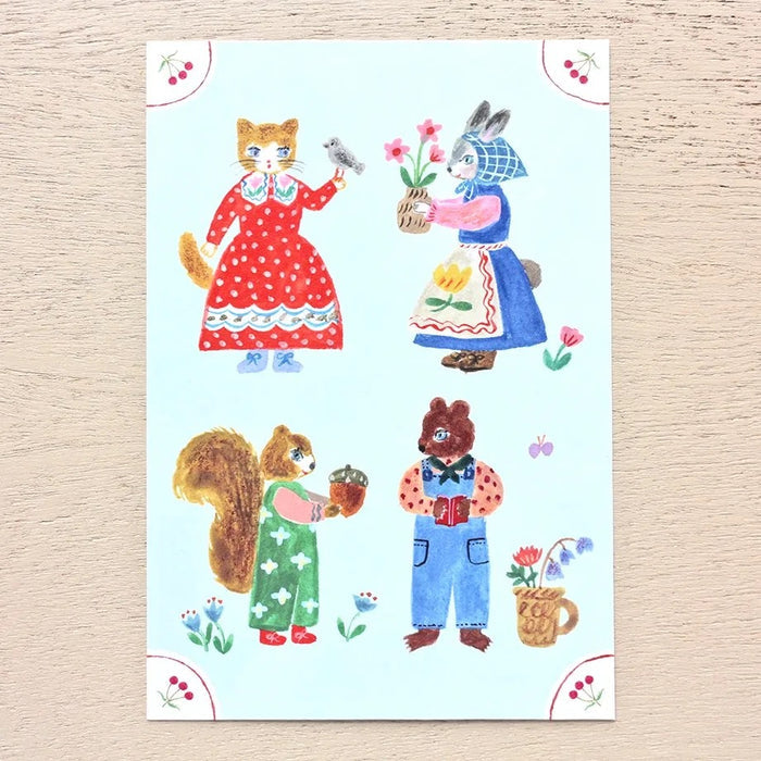 Aiko Fukawa Little Fluffy Friends Postcard Set