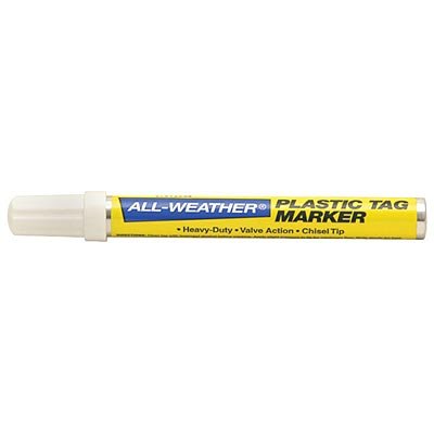 ALL - WEATHER Plastic Tag Marker, White Ink - L2A9 - 1