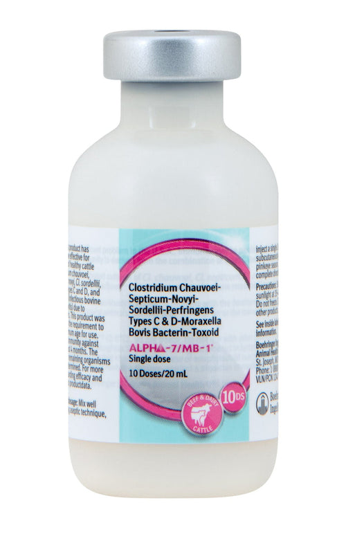 Alpha - 7/MB - 1 Cattle Vaccine for Blackleg & Pinkeye - A9C8 - 10 Dose - 1