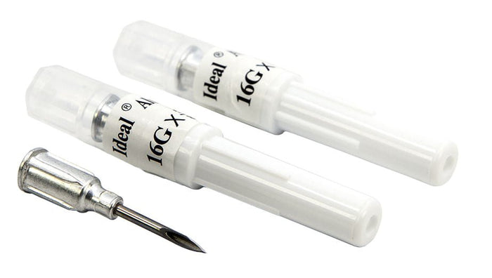 Aluminum Hub Needle 16g x 5/8", Box of 100 - NE2C - 1