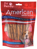 American Beefhide 5" Chicken Flavored Twist Sticks - J62D - 25 - pack Chicken Flavored Twist Sticks - 1