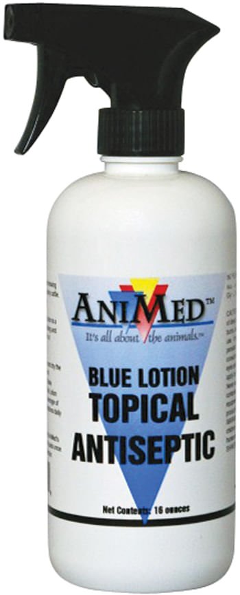 Animed Blue Lotion Topical Antiseptic Wound Dressing Spray, 16 oz - AXB6 - 1