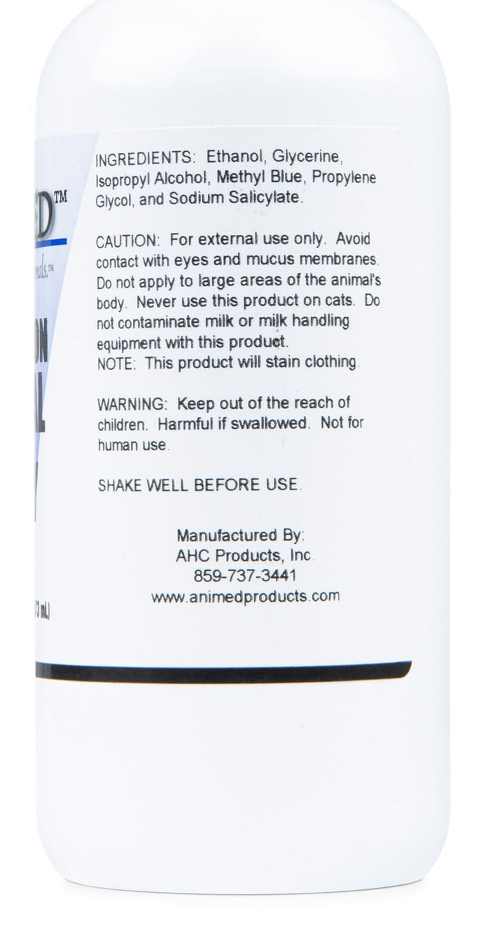 Animed Blue Lotion Topical Antiseptic Wound Dressing Spray, 16 oz - AXB6 - 2