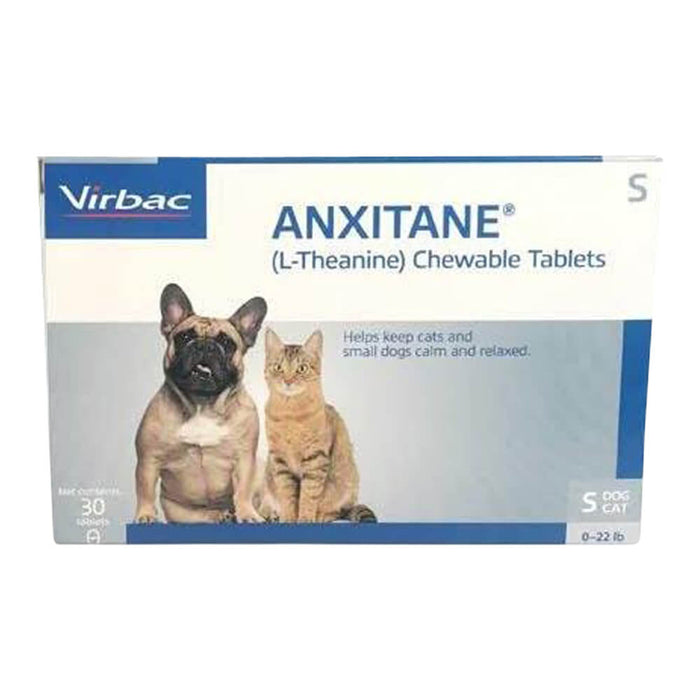 Anxitane (L - Theanine) Chewable Calming Tablets for Cats & Dogs, 50 mg - 015VRB-50MG - 50mg - 1