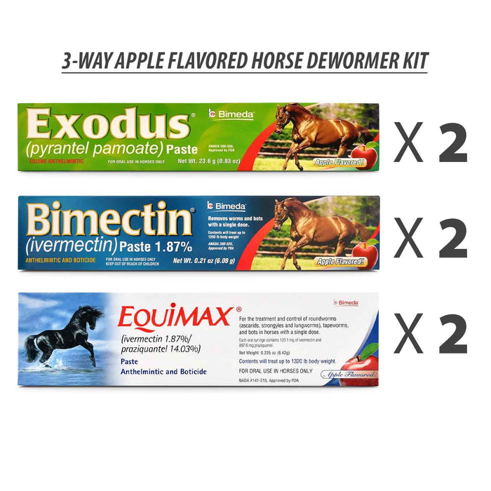 Apple Flavored Horse Deworming Kit - 4CA1 - 1