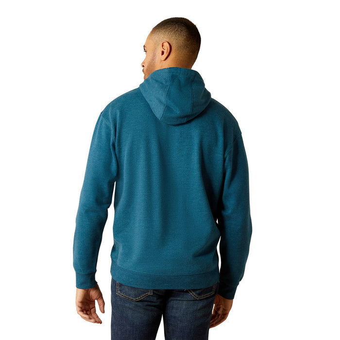 Ariat Men's Bison Plains Hoodie - AI53N - Hydra Heather - XXL Tall - 3