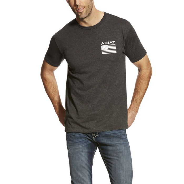 Ariat Men's Freedom Short Sleeve Shirt - AI1S4 - Charcoal Heather - Large - 1