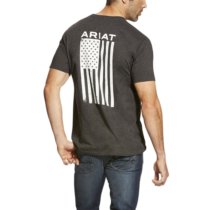 Ariat Men's Freedom Short Sleeve Shirt - AI1S4 - Charcoal Heather - Large - 2