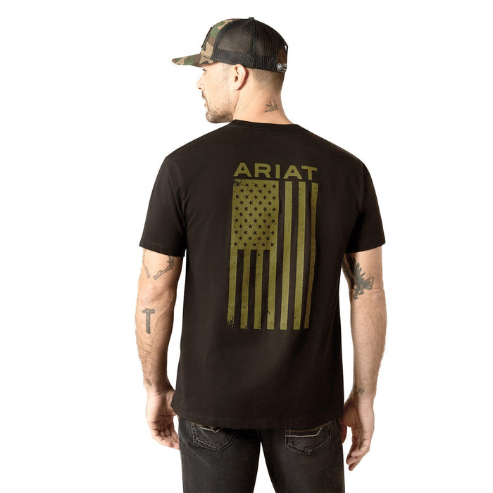 Ariat Men's Freedom Short Sleeve Shirt - AI2K1 - Black - Small - 7