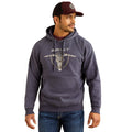 Ariat Men's Southwest Longhorn Hoodie - AI53B - Odyssey Grey - XL Tall - 1