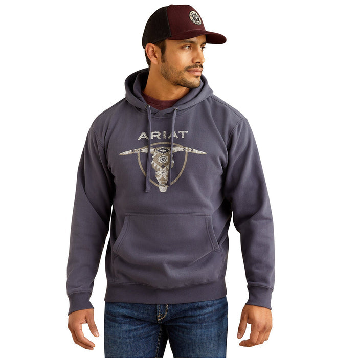 Ariat Men's Southwest Longhorn Hoodie - AI53B - Odyssey Grey - XL Tall - 1