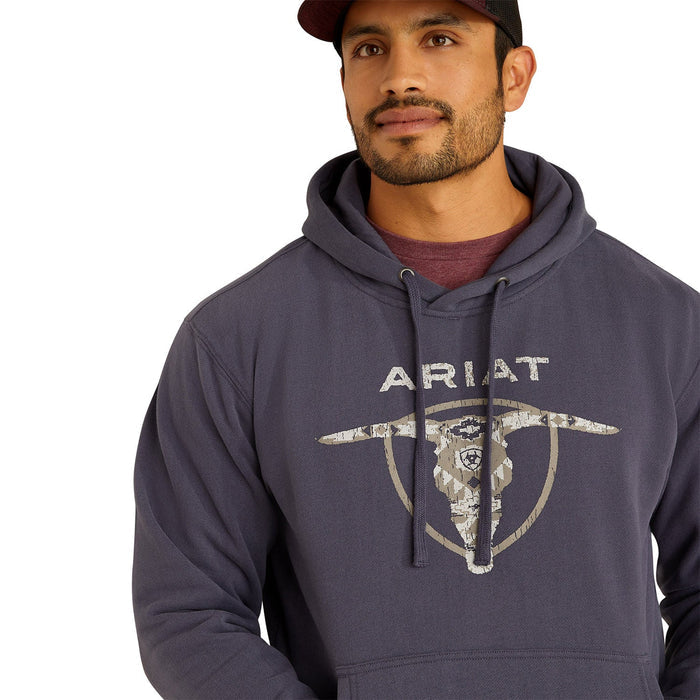 Ariat Men's Southwest Longhorn Hoodie - AI53B - Odyssey Grey - XL Tall - 4