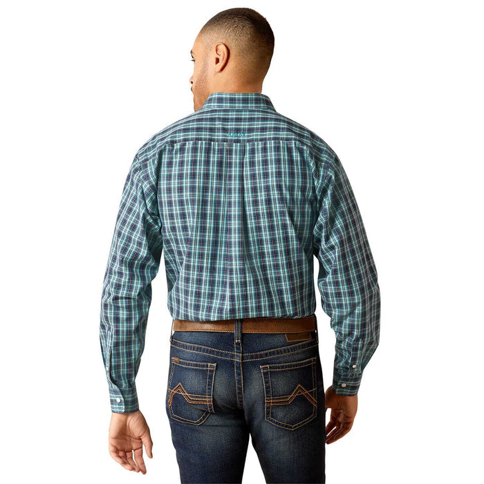 Ariat Men's Wrinkle Free Gibson Longsleeve Shirt - AI56W - Dark Teal - Small - 2