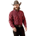 Ariat Men's Wrinkle Free Issac Longsleeve Shirt - AI57W - Dark Red - Small - 1