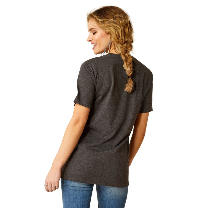 Ariat Women's Barrel Beauty Shortsleeve Shirt - AI554 - Charcoal Heather - Medium - 3