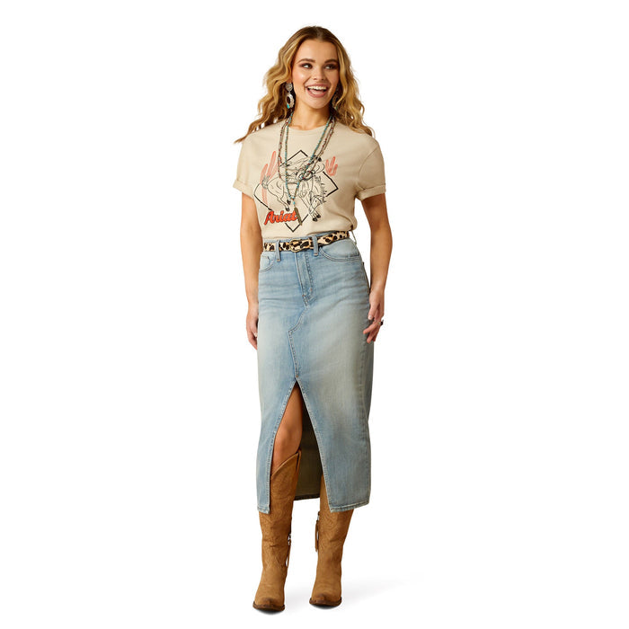 Ariat Women's Desert Bronc Shortsleeve Shirt - AI55M - Natural - Small - 2
