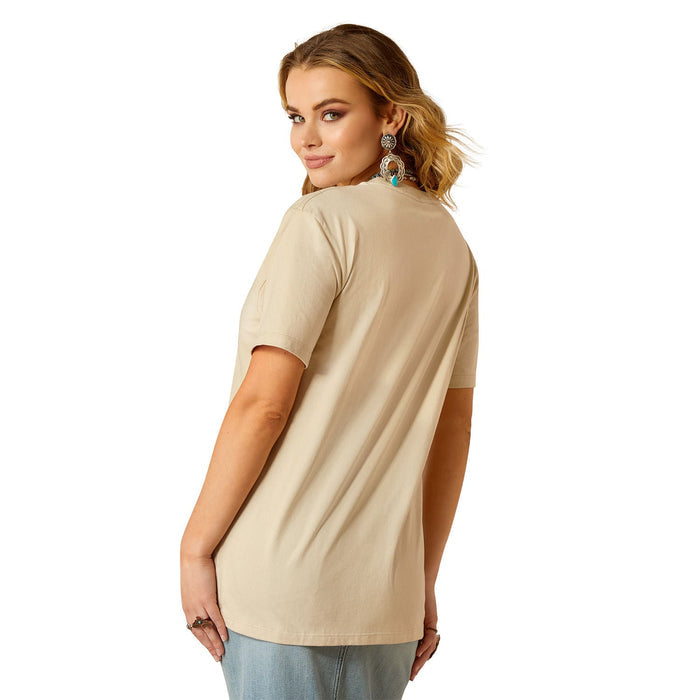 Ariat Women's Desert Bronc Shortsleeve Shirt - AI55M - Natural - Small - 3