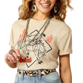 Ariat Women's Desert Bronc Shortsleeve Shirt - AI55M - Natural - Small - 4