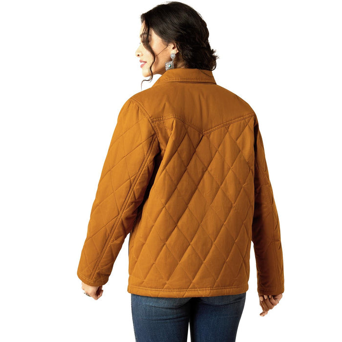 Ariat Women's Grizzly Quilted Barn Jacket - AI2L3 - Brown - Small - 3