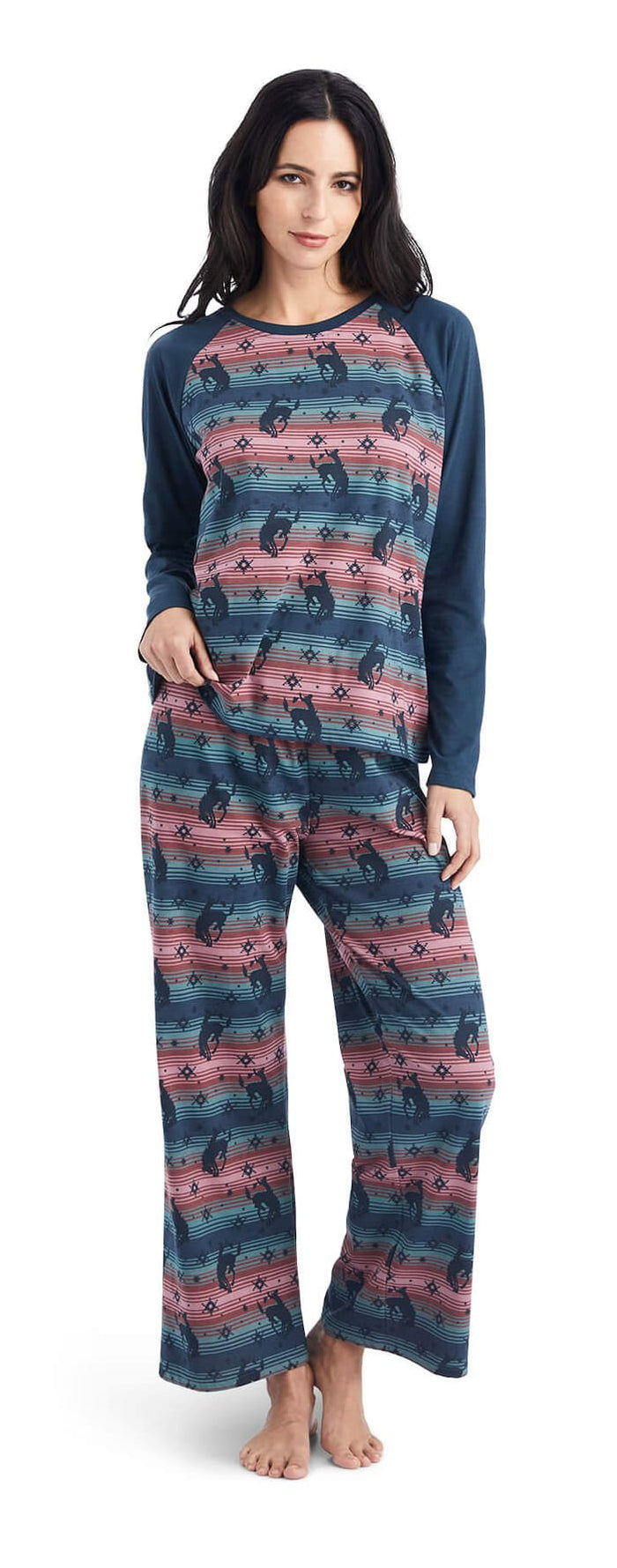 Ariat Women's Pajama Set, Bucking Serape - AI1KV - XSmall - 1