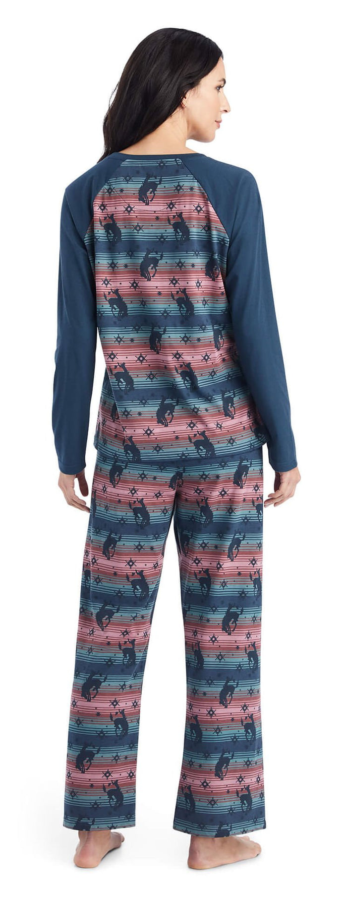 Ariat Women's Pajama Set, Bucking Serape - AI1KV - XSmall - 2