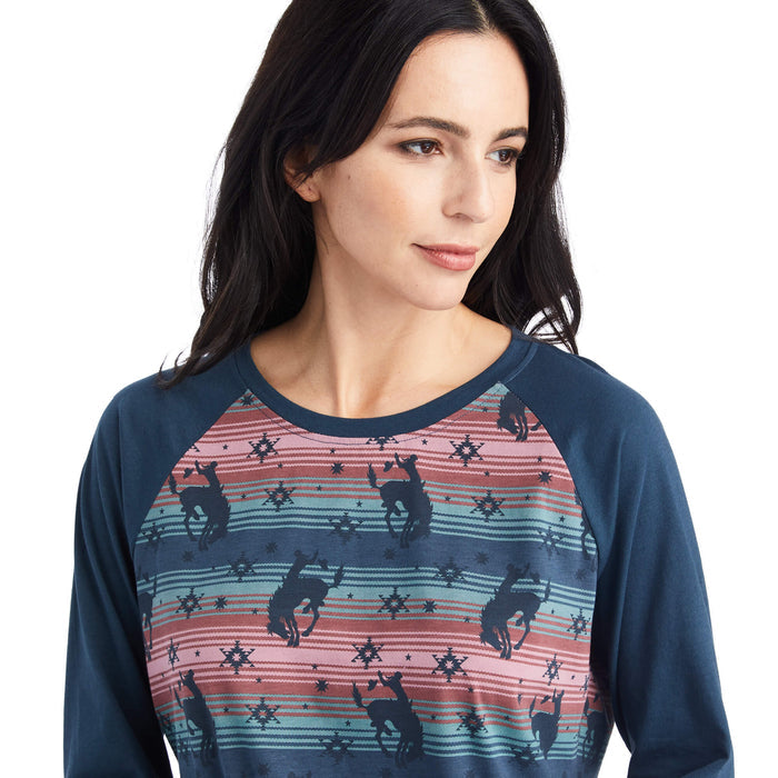 Ariat Women's Pajama Set, Bucking Serape - AI1KV - XSmall - 4