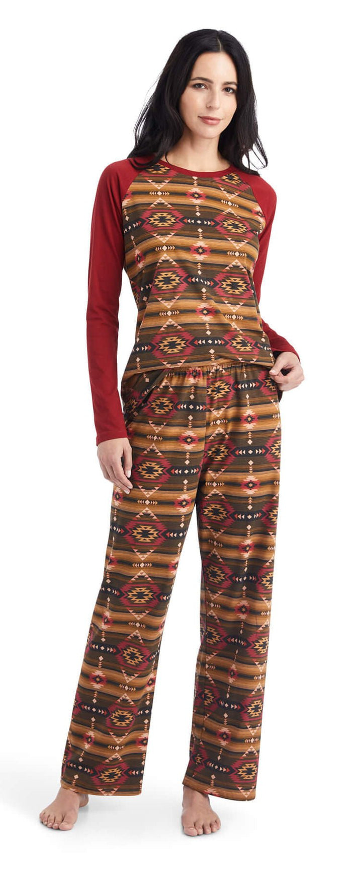 Ariat Women's Pajama Set, Southwestern - AI1K7 - XSmall - 3