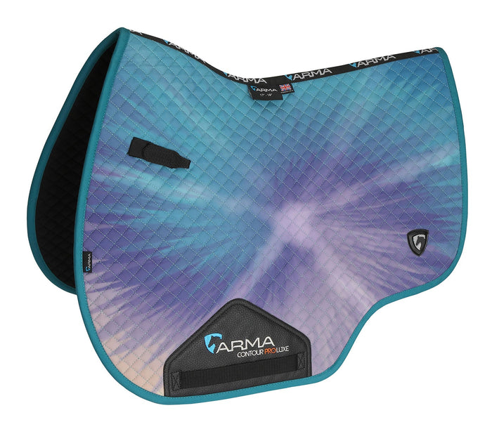 Arma Tie Dye Euro Cut Saddle Pad - SEP21C - Teal - 2