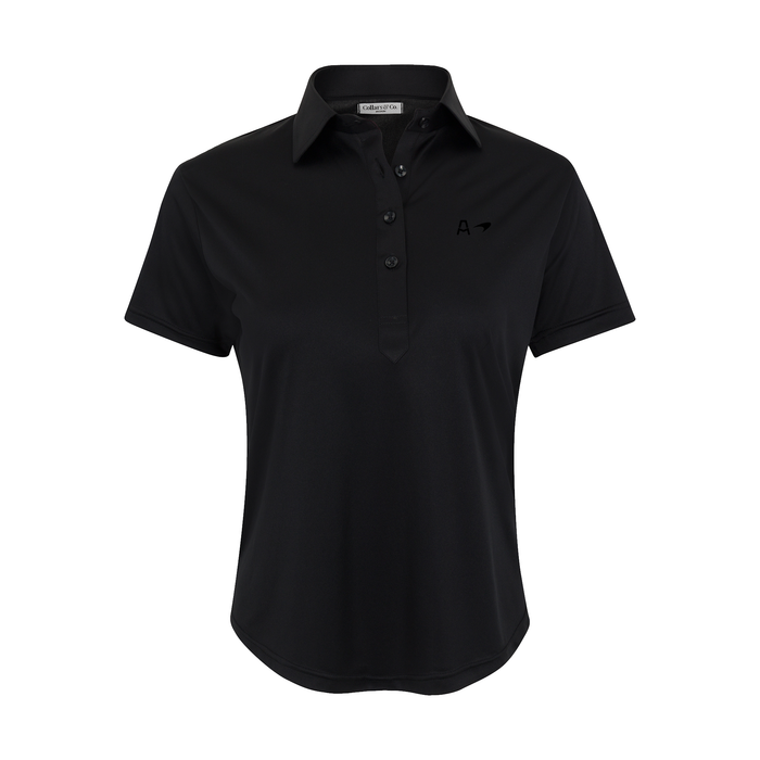 Arrow McLaren Women's Cap Sleeve Semi Spread Polo Black