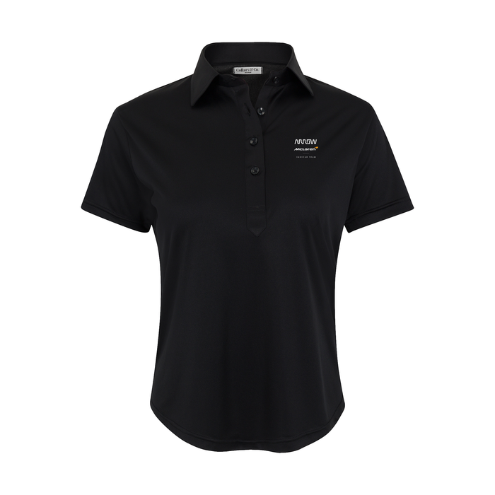 Arrow McLaren Women's Cap Sleeve Semi Spread Polo Black