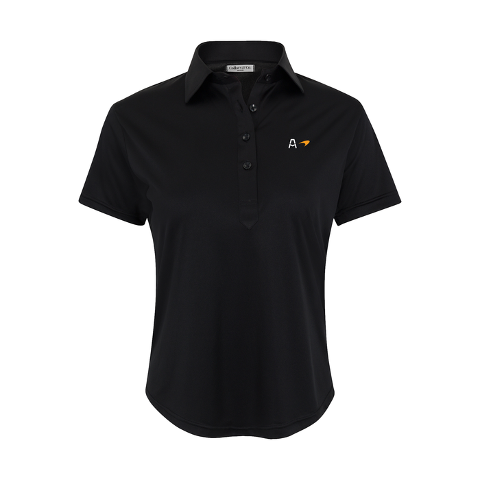 Arrow McLaren Women's Cap Sleeve Semi Spread Polo Black