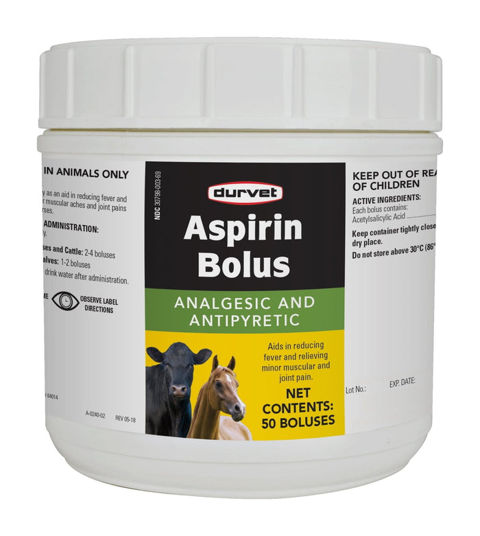 Aspirin Bolus, 240 Grain, 50 ct - 7VUH - 50 ct - 1