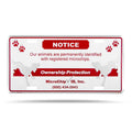 Avid Small Fence Sign, 6" x 12" - 014AVD-SS - Red - 6" X 12" - 1