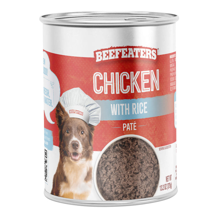 Beefeaters Chicken with Rice Pate Dog Food, 13.2 oz, Case of 12 - 030BE-341102 - Chicken - 1