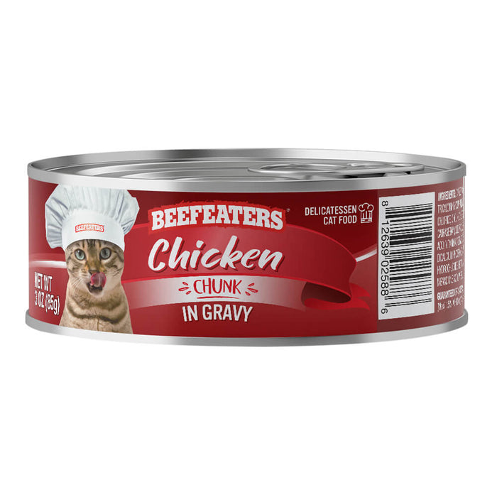 Beefeaters Chunk Gravy Wet Cat Food, Case of 24 - 031BE-02588 - Chicken - 1