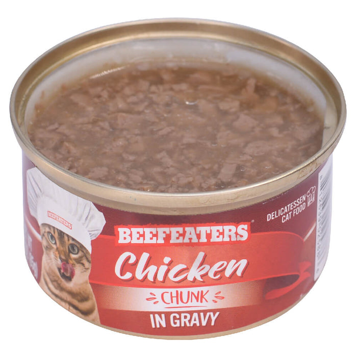 Beefeaters Chunk Gravy Wet Cat Food, Case of 24 - 031BE-02588 - Chicken - 3