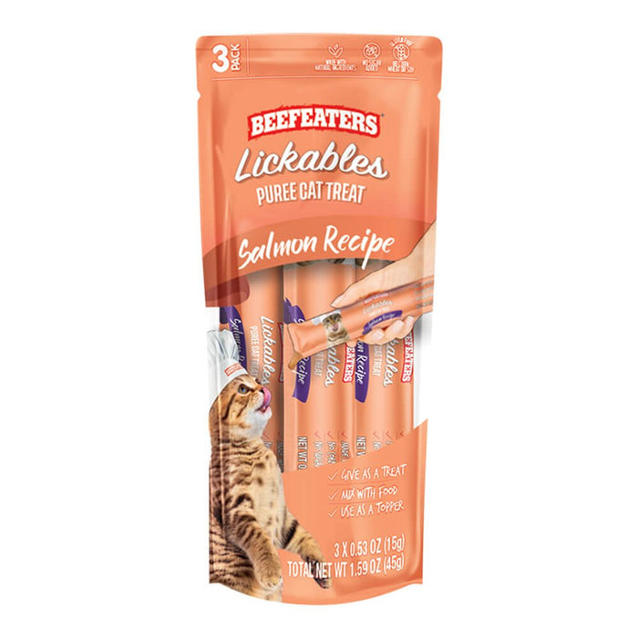 DUPLICATE - LVS320 - Beefeaters Lickables Puree Cat Treat, 3 ct, Case of 12 - 031BE-02438-12-DUPE - Salmon - 3