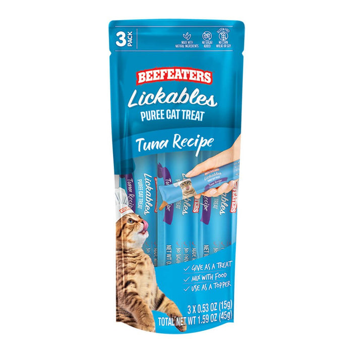 DUPLICATE - LVS320 - Beefeaters Lickables Puree Cat Treat, 3 ct, Case of 12 - 031BE-02437-12-DUPE - Tuna - 7