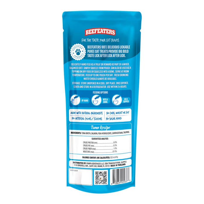 DUPLICATE - LVS320 - Beefeaters Lickables Puree Cat Treat, 3 ct, Case of 12 - 031BE-02437-12-DUPE - Tuna - 8