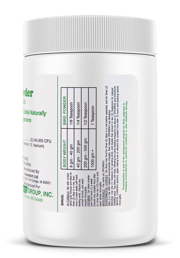Bird - Powder (Probiotic) for All Birds, 16 oz - KKB8 - 2