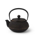Black & Gold Hobnail Cast Iron Teapot | 22 oz