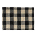 Black Natural Large Check | Thick Linen Kitchen Cloth